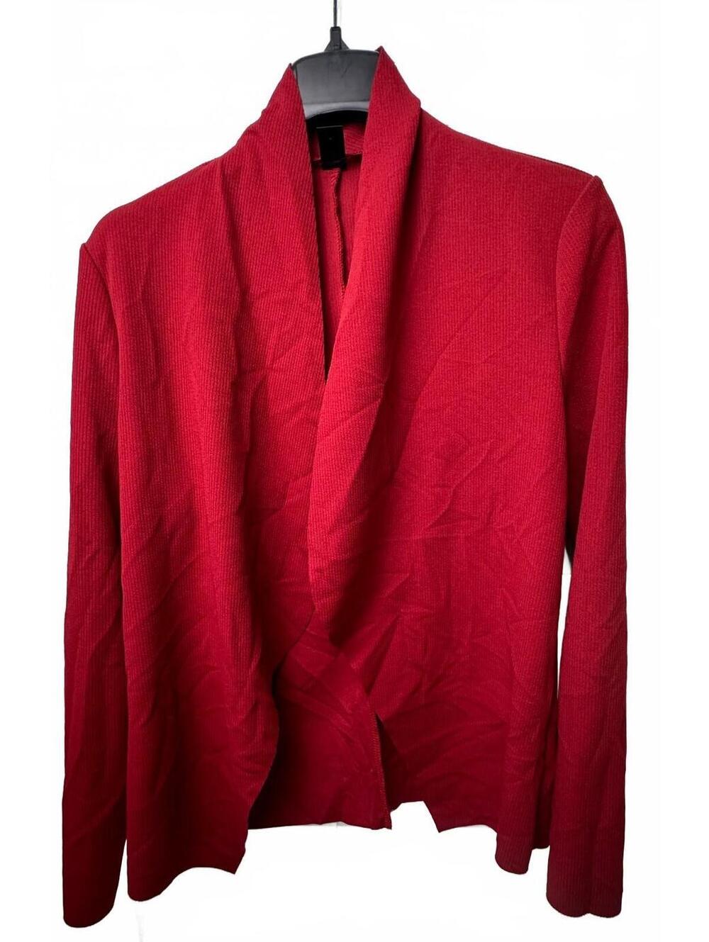 SHEIN Women's Red Open Front Long Sleeve Cardigan Large